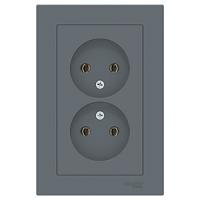 Атлас грифель розетка скрытая 2-мест IP20 