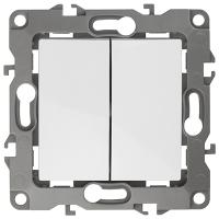 ЭРА12 выключатель скрытая белый 2кл 10А IP20 