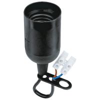 Патрон подвесной Е27 пластик черный Navigator с клеммной колодкой