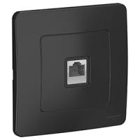 Бланка антрацит розетка RJ45 скрытая 1-ая  