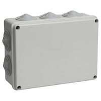 Коробка 190*140*70 прямоугольник серый IP44 