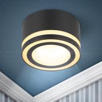 Светильник точечный GX53 цилиндр черный встраиваемый ЭРА матовый декор