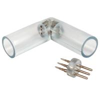 Дюралайт коннектор L-образный для дюралайта 3W d13мм