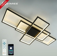 Светильник потолочный (люстра) свд 120Вт 3000-6500К 12000лм черный пульт диммер 