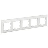 BRITE Рамка 5-мест. РУ-5-Бр бел./бел. IEK