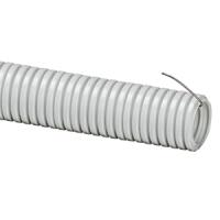 Труба гофра 20мм ПВХ серый с протяжкой IEK 25м