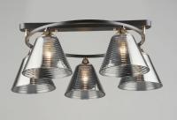 Светильник потолочный (люстра) 5*60Вт E27 шоколад/дымчатый 