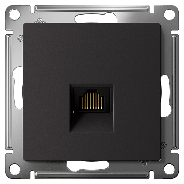 AtlasDesign карбон розетка RJ45 8(8) скрытая 1-ая  