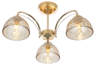 Светильник потолочный (люстра) 3*40Вт Е27 золото/дымчатый Terri модерн