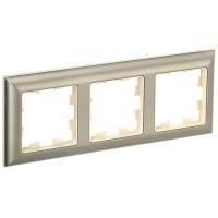 BRITE Рамка 3-мест. РУ-3-Бр беж./шамп. IEK