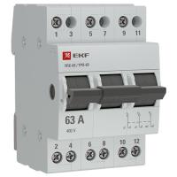 Выключатель нагрузки 3Р 63А ТПС-63 3-позиционный EKF PROxima