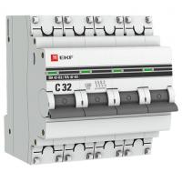 Автомат 4Р 32А C 4,5кА ВА47-63 EKF PROxima 