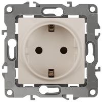 ЭРА12 слоновая кость розетка скрытая 1-мест заземление IP20 