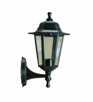 Светильник садово-парковый настенный 60Вт E27 пластик черный IP44 6ти гранный