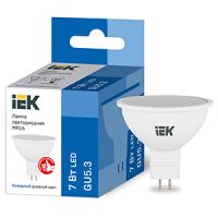 Лампа свд 220В GU5.3 7Вт 6500К 630лм MR16 матовая IEK 