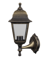 Светильник садово-парковый настенный 60Вт E27 пластик бронза IP44 4х гранный