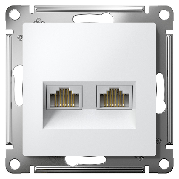 AtlasDesign белый розетка RJ45 скрытая 2-ая  