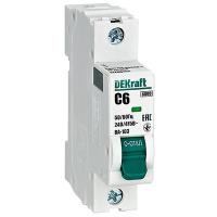 Автомат 1Р 6А C 6кА ВА-103 DEKraft 