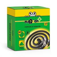 Спирали от комаров 10шт Nadzor малодымные без запаха 