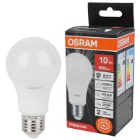 Лампа светодиодная Е27 10Вт 4000К 800лм стандарт А60 матовая  Osram LED Value black 