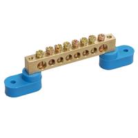 Шина нулевая 8*12 8 отв. на 2 угловых изол.