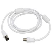 Шнур TV-TV 1,5м белый гнездо-штекер