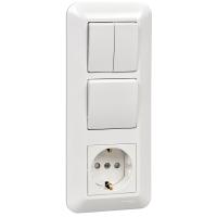 Бланка белый блок Р+В1кл+В2кл скрытая вертикально заземление шторки IP20 ПРИМА