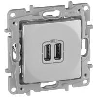 Этика алюминий розетка USB скрытая 2-ая 