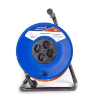 Удлинитель 4-мест 40м ПВС 2*1 оранжевый катушка пластик IP20 PlexUp 