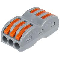 Клемма 6*4,0мм2 с рычажком серый Navigator 50шт проходная