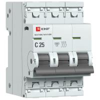 Автомат 3Р 25А C 6кА ВА47-63N EKF PROxima 