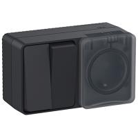 Атлас Профи антрацит блок Р+В2кл открытая горизонтально IP54 