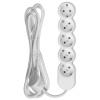 Удлинитель 5-мест 5м ПВС 3*1,5 белый IEK  UNO