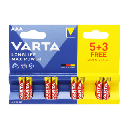 Батарейка AAA(мизинчик) алкалиновая BL8 VARTA Long Life