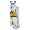 Удлинитель 3-мест 5м ПВС 3*1,5 белый выкл IEK  UNO