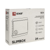 Бокс 24мод встраиваемый белый черная прозрачная дверь IP41 SlimBox EKF