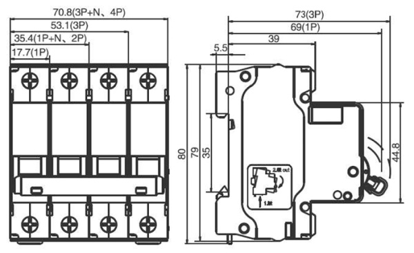 Автомат 1Р 25А B 4,5кА ВА-101 DEKraft 