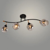 Светильник потолочный (люстра) 4*60Вт Е27 черный/золото 