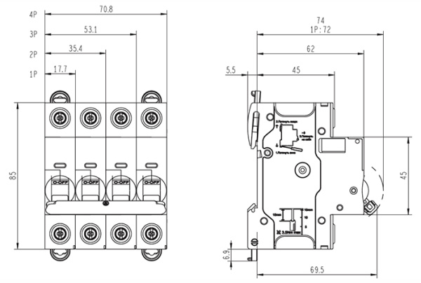 Автомат 2Р 20А C 6кА S9FN Systeme Electric Systeme9 
