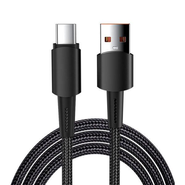 Кабель USB-A -Type-C 1м черный 6А Rexant